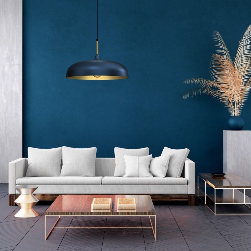 Brilagi - Hanglamp aan een koord ABRAHAM 1xE27/60W/230V diameter 45 cm blauw