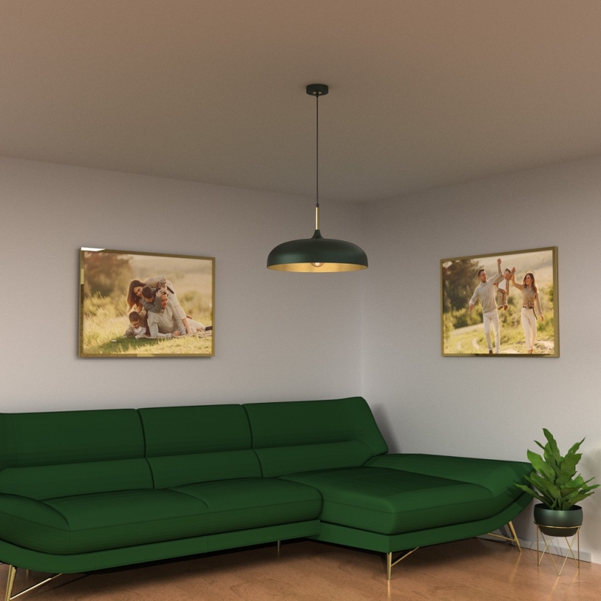 Brilagi - Hanglamp aan een koord ABRAHAM 1xE27/60W/230V diameter 45 cm groen