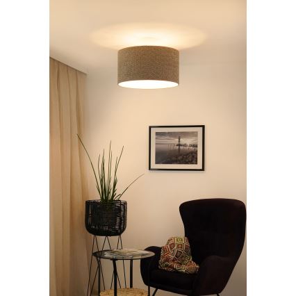 Brilagi - Hanglamp aan een koord BOUCLE ROLLER 1xE27/15W/230V diameter 45 cm bruin