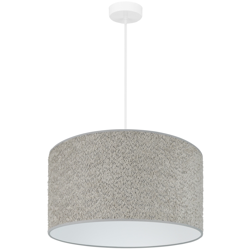 Brilagi - Hanglamp aan een koord BOUCLE ROLLER 1xE27/15W/230V diameter 45 cm grijs