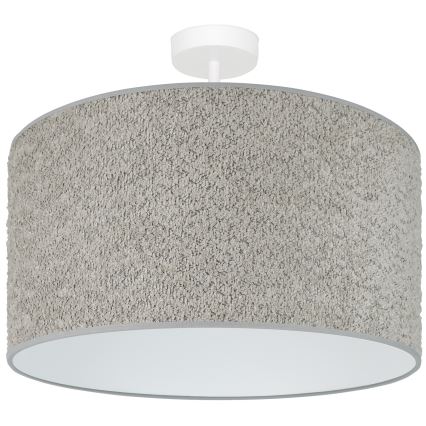 Brilagi - Hanglamp aan een koord BOUCLE ROLLER 1xE27/15W/230V diameter 45 cm grijs