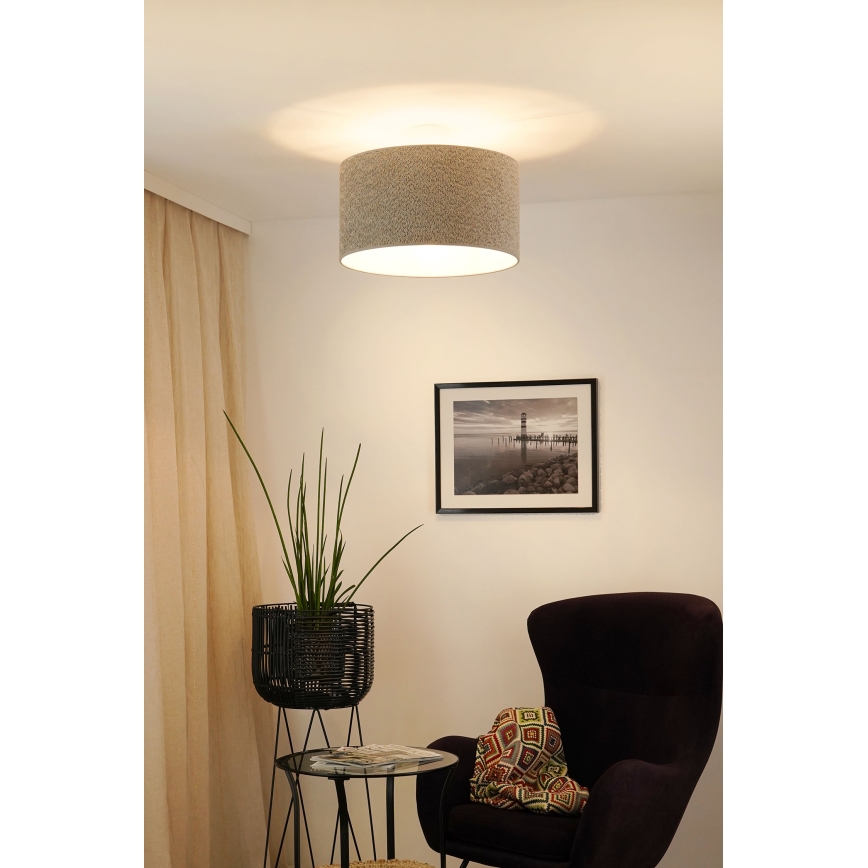Brilagi - Hanglamp aan een koord BOUCLE ROLLER 1xE27/15W/230V diameter 45 cm grijs