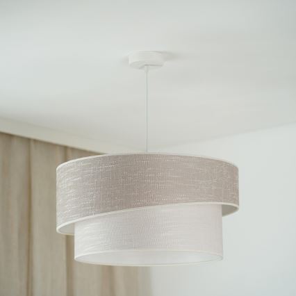 Brilagi - Hanglamp aan een koord DOVER SHINE 1xE27/15W/230V diameter 50 cm grijs/crème