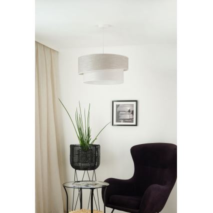 Brilagi - Hanglamp aan een koord DOVER SHINE 1xE27/15W/230V diameter 50 cm grijs/crème