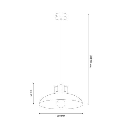 Brilagi - Hanglamp aan een koord FLAMENGO 1xE27/60W/230V beige