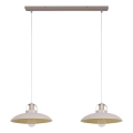 Brilagi - Hanglamp aan een koord FLAMENGO 2xE27/60W/230V beige