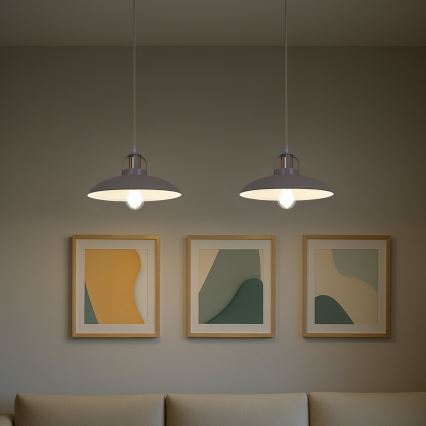 Brilagi - Hanglamp aan een koord FLAMENGO 2xE27/60W/230V beige