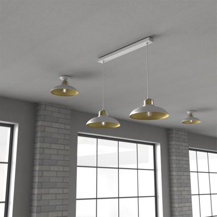 Brilagi - Hanglamp aan een koord FLAMENGO 2xE27/60W/230V wit