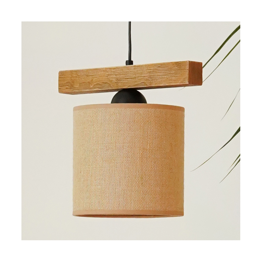 Brilagi - Hanglamp aan een koord FOREST 1xE27/15W/230V grenen/bruin/zwart