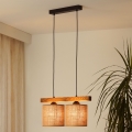 Brilagi - Hanglamp aan een koord FOREST 2xE27/15W/230V grenen/bruin/zwart