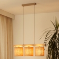 Brilagi - Hanglamp aan een koord FOREST 3xE27/15W/230V grenen/bruin