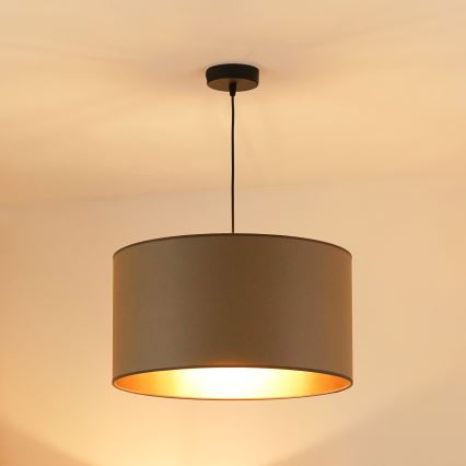 Brilagi - Hanglamp aan een koord OREGON ROLLER VEGE 1xE27/15W/230V diameter 45 cm grijs