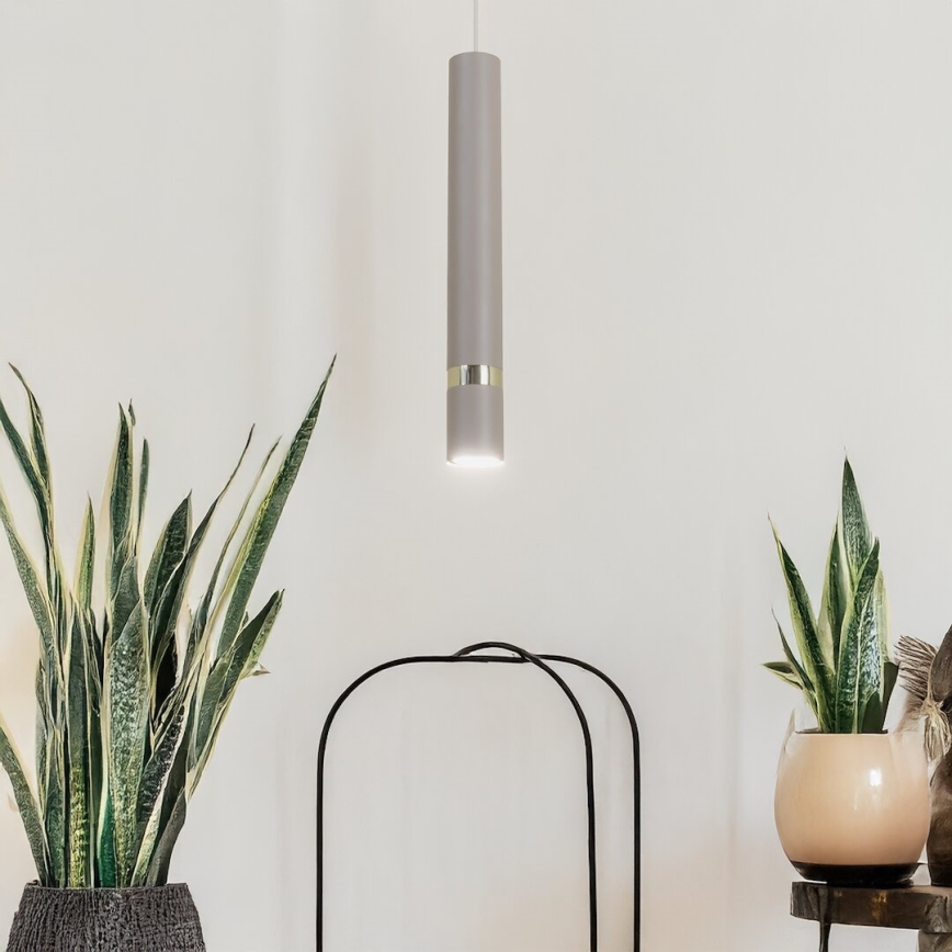 Brilagi - Hanglamp aan een koord POKER 1xGU10/25W/230V beige/goud