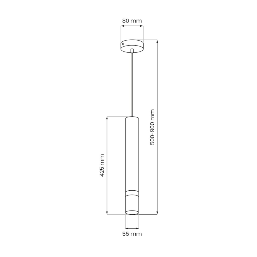 Brilagi - Hanglamp aan een koord POKER 1xGU10/25W/230V beige/goud