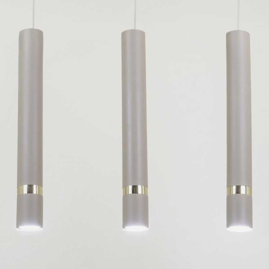 Brilagi - Hanglamp aan een koord POKER 3xGU10/25W/230V beige/goud