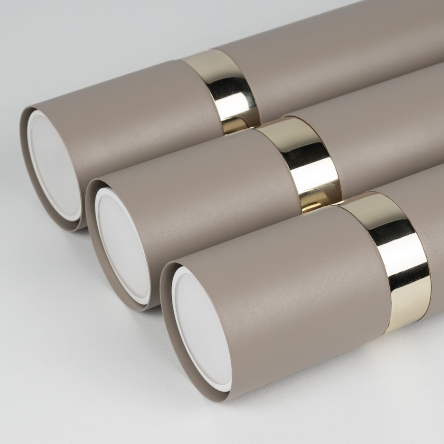 Brilagi - Hanglamp aan een koord POKER 3xGU10/25W/230V beige/goud