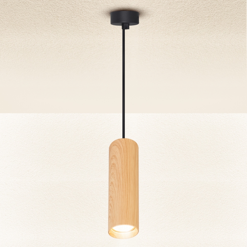 Brilagi - Hanglamp aan een koord SELE 1xGU10/30W/230V zwart/eiken decor