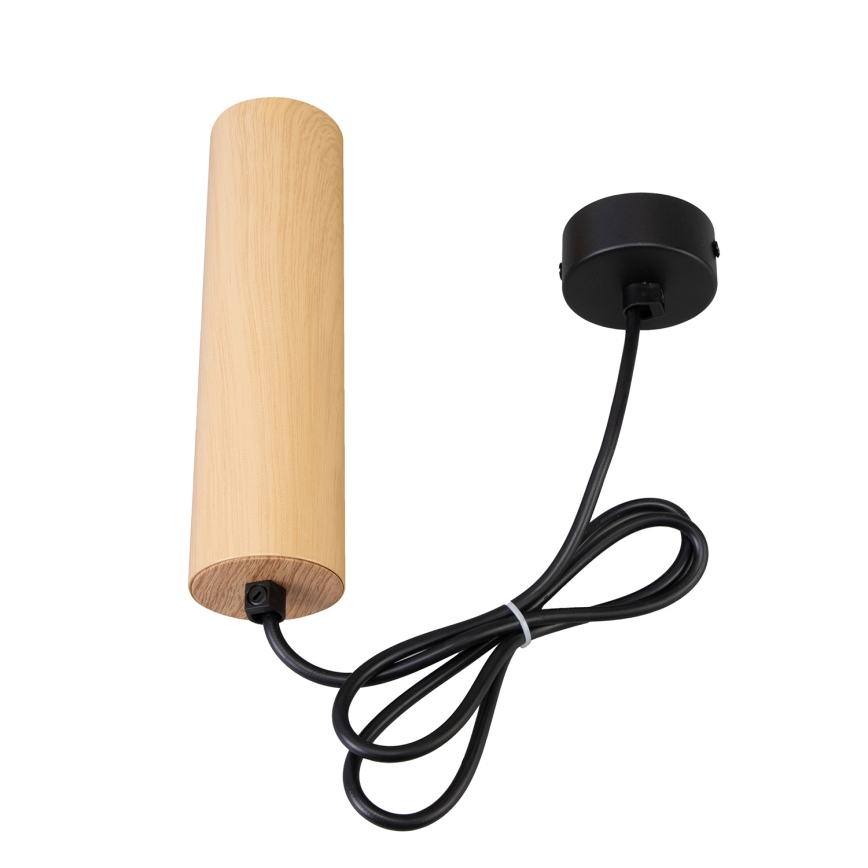 Brilagi - Hanglamp aan een koord SELE 1xGU10/30W/230V zwart/eiken decor