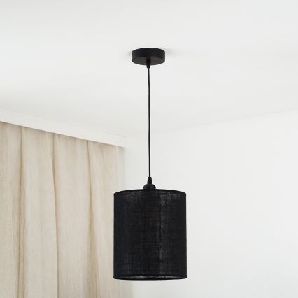 Brilagi - Hanglamp aan een koord TUBES 1xE27/15W/230V diameter 20 cm zwart