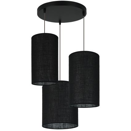 Brilagi - Hanglamp aan een koord TUBES 3xE27/15W/230V zwart