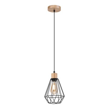 Brilagi - Hanglamp aan een koord WOODY BASKET 1xE27/60W/230V eiken