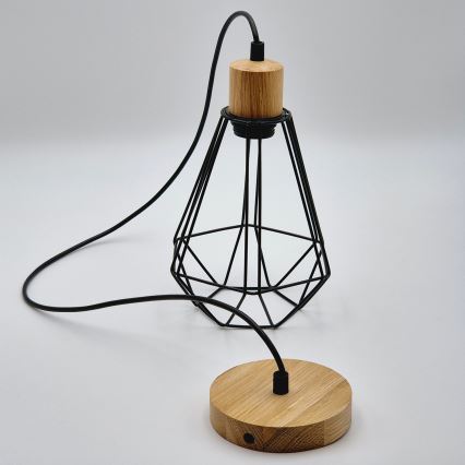 Brilagi - Hanglamp aan een koord WOODY BASKET 1xE27/60W/230V eiken
