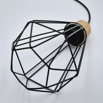 Brilagi - Hanglamp aan een koord WOODY BASKET 1xE27/60W/230V eiken