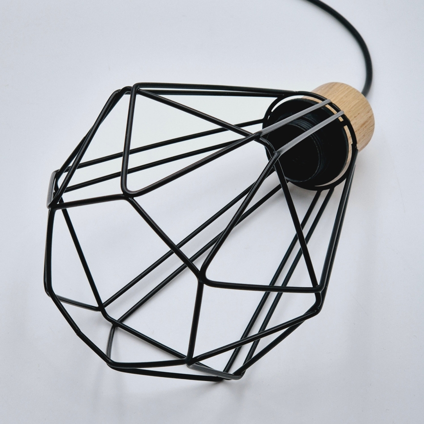 Brilagi - Hanglamp aan een koord WOODY BASKET 1xE27/60W/230V eiken