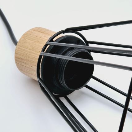 Brilagi - Hanglamp aan een koord WOODY BASKET 1xE27/60W/230V eiken