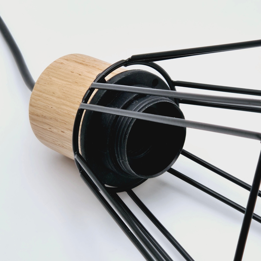 Brilagi - Hanglamp aan een koord WOODY BASKET 1xE27/60W/230V eiken