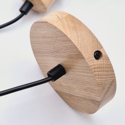 Brilagi - Hanglamp aan een koord WOODY BASKET 1xE27/60W/230V eiken