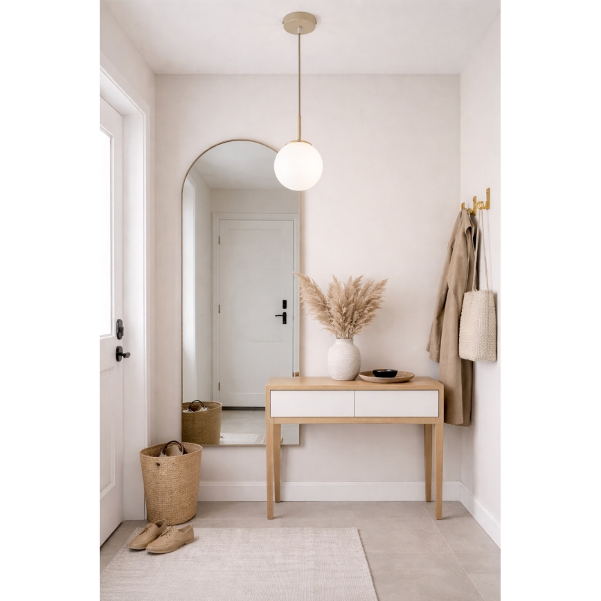 Brilagi - Hanglamp aan kabel 1xE27/60W/230V beige/goud