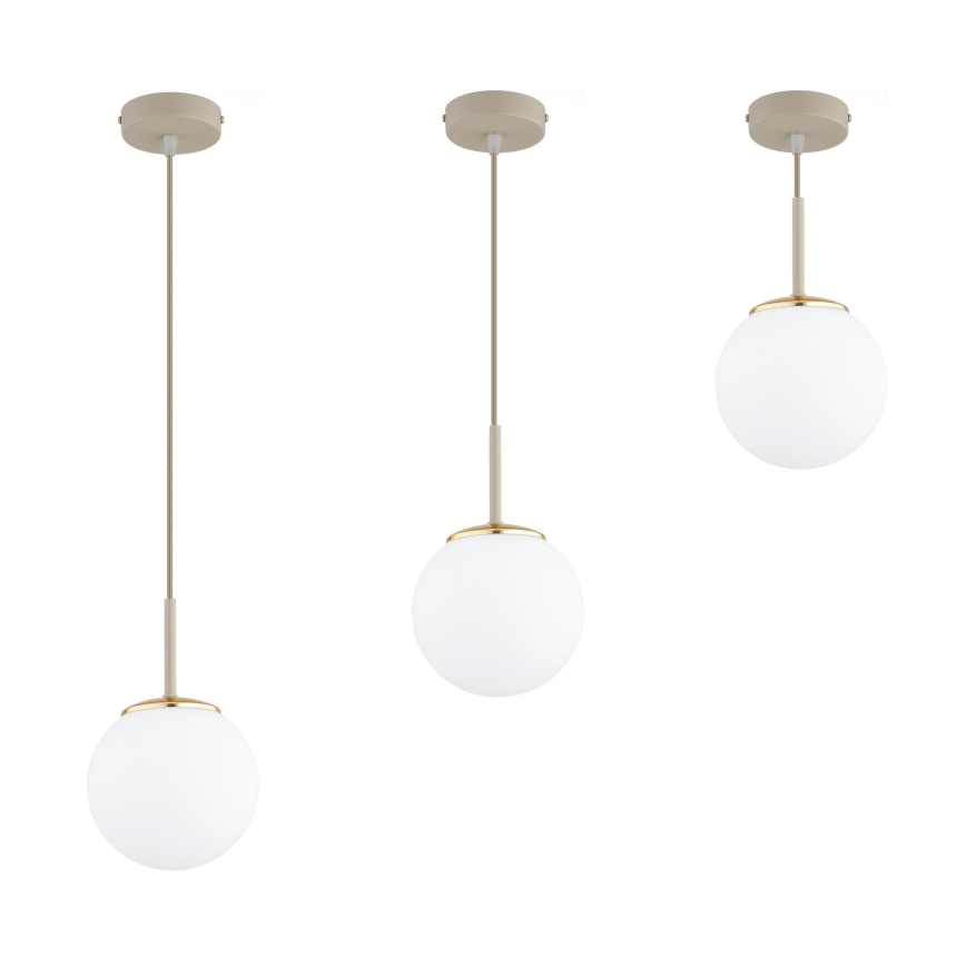 Brilagi - Hanglamp aan kabel 1xE27/60W/230V beige/goud