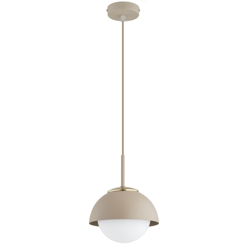 Brilagi - Hanglamp aan kabel 1xE27/60W/230V Ø 18 cm beige/goud
