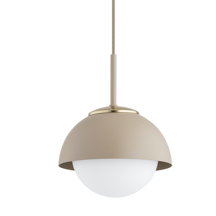 Brilagi - Hanglamp aan kabel 1xE27/60W/230V Ø 18 cm beige/goud