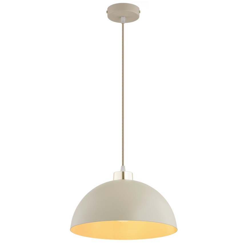Brilagi - Hanglamp aan kabel 1xE27/60W/230V Ø 30 cm beige/goud