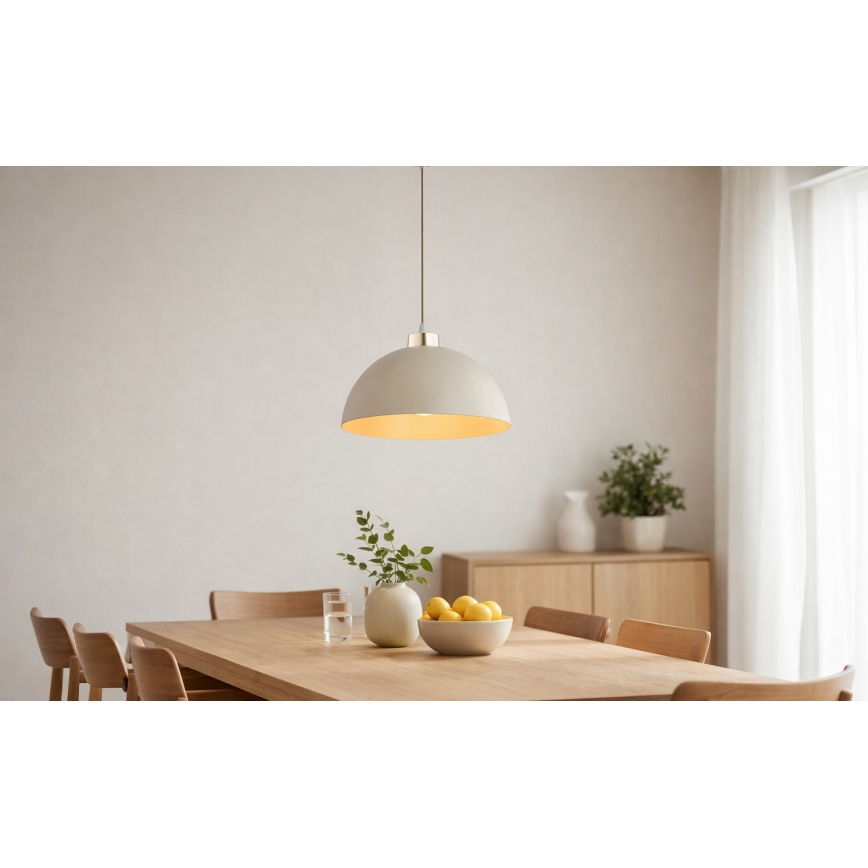 Brilagi - Hanglamp aan kabel 1xE27/60W/230V Ø 30 cm beige/goud