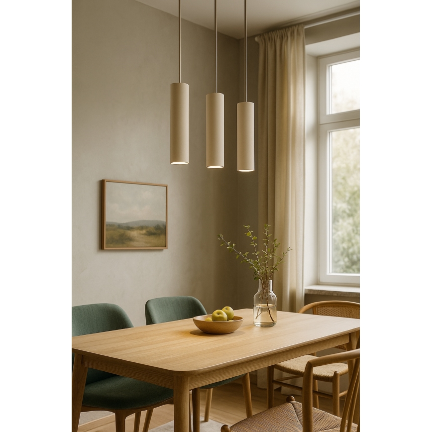 Brilagi - Hanglamp aan kabel 1xGU10/15W/230V beige/goud