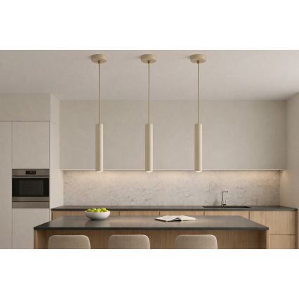 Brilagi - Hanglamp aan kabel 1xGU10/15W/230V beige/goud