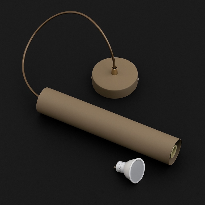 Brilagi - Hanglamp aan kabel 1xGU10/15W/230V beige/goud