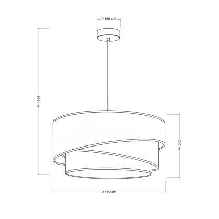 Brilagi - Hanglamp aan kabel ARROW 1xE27/60W/230V Ø 45 cm bruin