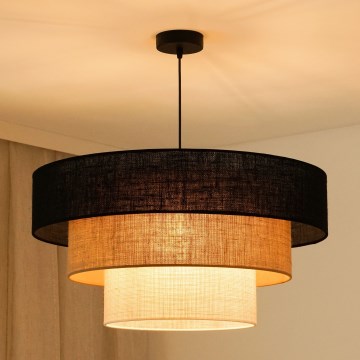 Brilagi - Hanglamp aan kabel ASPEN LUNETA 1xE27/15W/230V Ø 60 cm zwart/beige/crème
