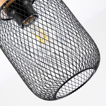 Brilagi - Hanglamp aan kabel BASKLITE 1xE27/15W/230V hout/zwart