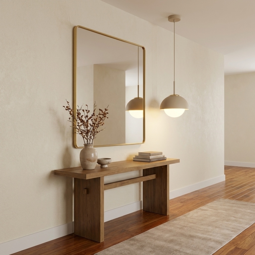 Brilagi - Hanglamp aan kabel COSMO 1xE27/60W/230V Ø 18 cm beige/goud