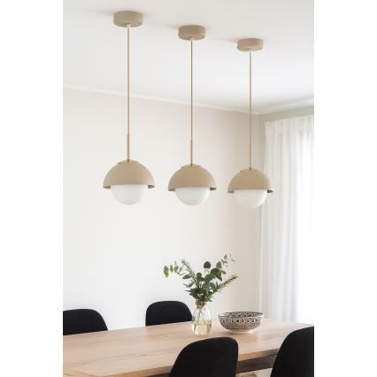Brilagi - Hanglamp aan kabel COSMO 1xE27/60W/230V Ø 18 cm beige/goud