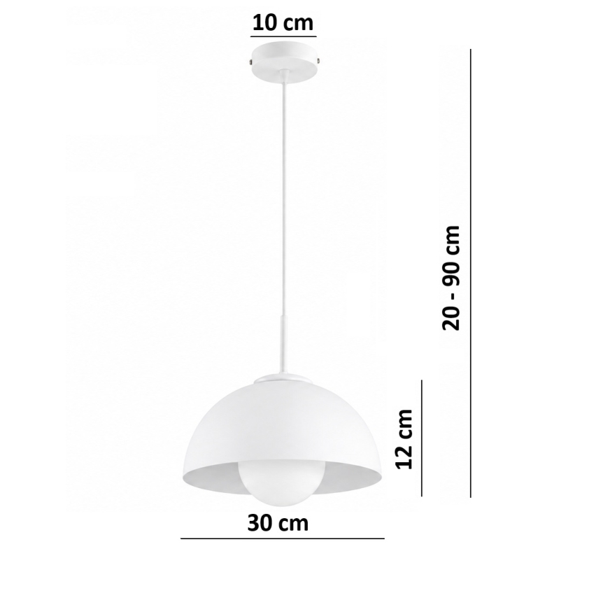 BRILAGI - Hanglamp aan kabel COSMO 1xE27/60W/230V Ø 30 cm wit/goud