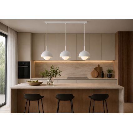 BRILAGI - Hanglamp aan kabel COSMO 3xE27/60W/230V wit/goud