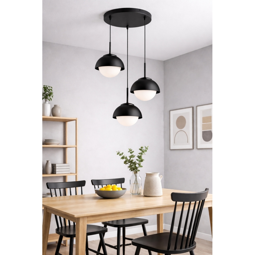 BRILAGI - Hanglamp aan kabel COSMO 3xE27/60W/230V zwart