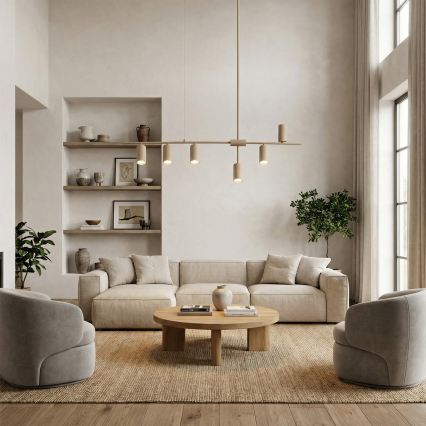 Brilagi - Hanglamp aan kabel CRANE 6xGU10/30W/230V beige