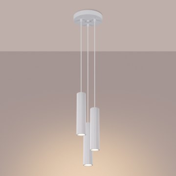 Brilagi - Hanglamp aan kabel CRESTO 3xGU10/10W/230V wit